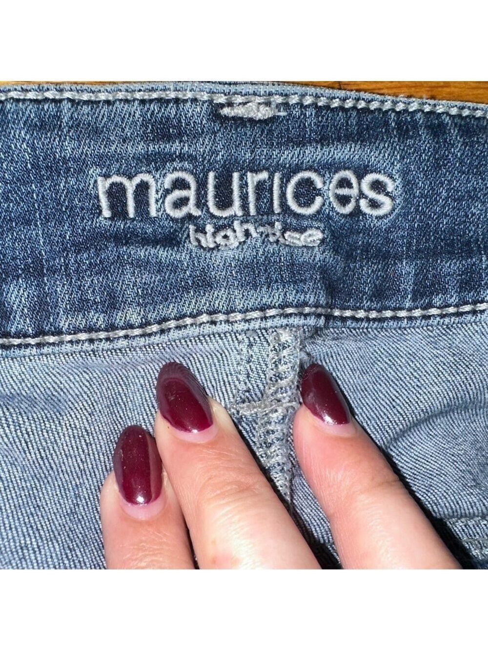 Maurices Plus Size High Rise Ripped Skinny Frayed Hem Jeans - Picture 8 of 12